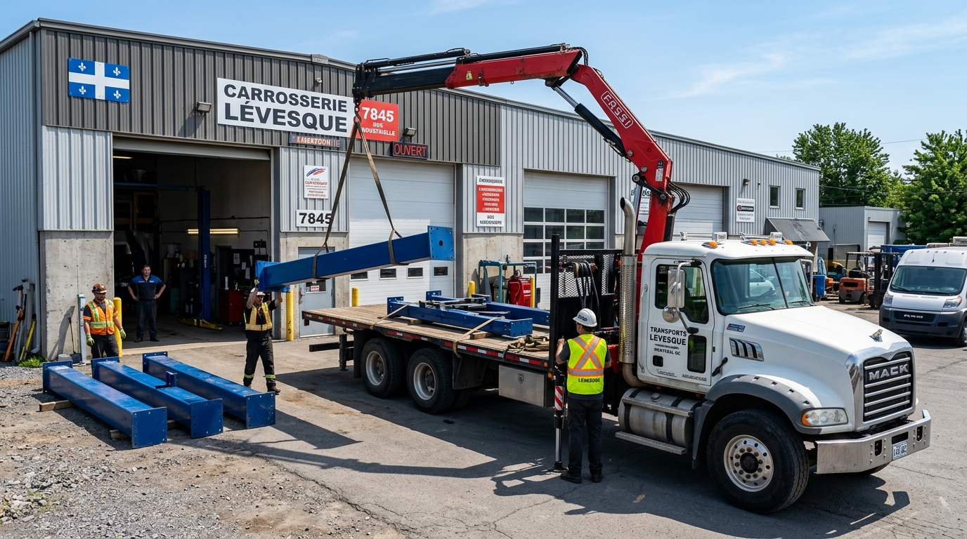 Livraison par camion grue à Trois-Rivières